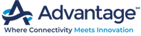 Advantag logo with tagline emphasizing connectivity and innovation.